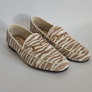 Sam Edelman Loraine Bit Loafer Taupe Zebra Size 10